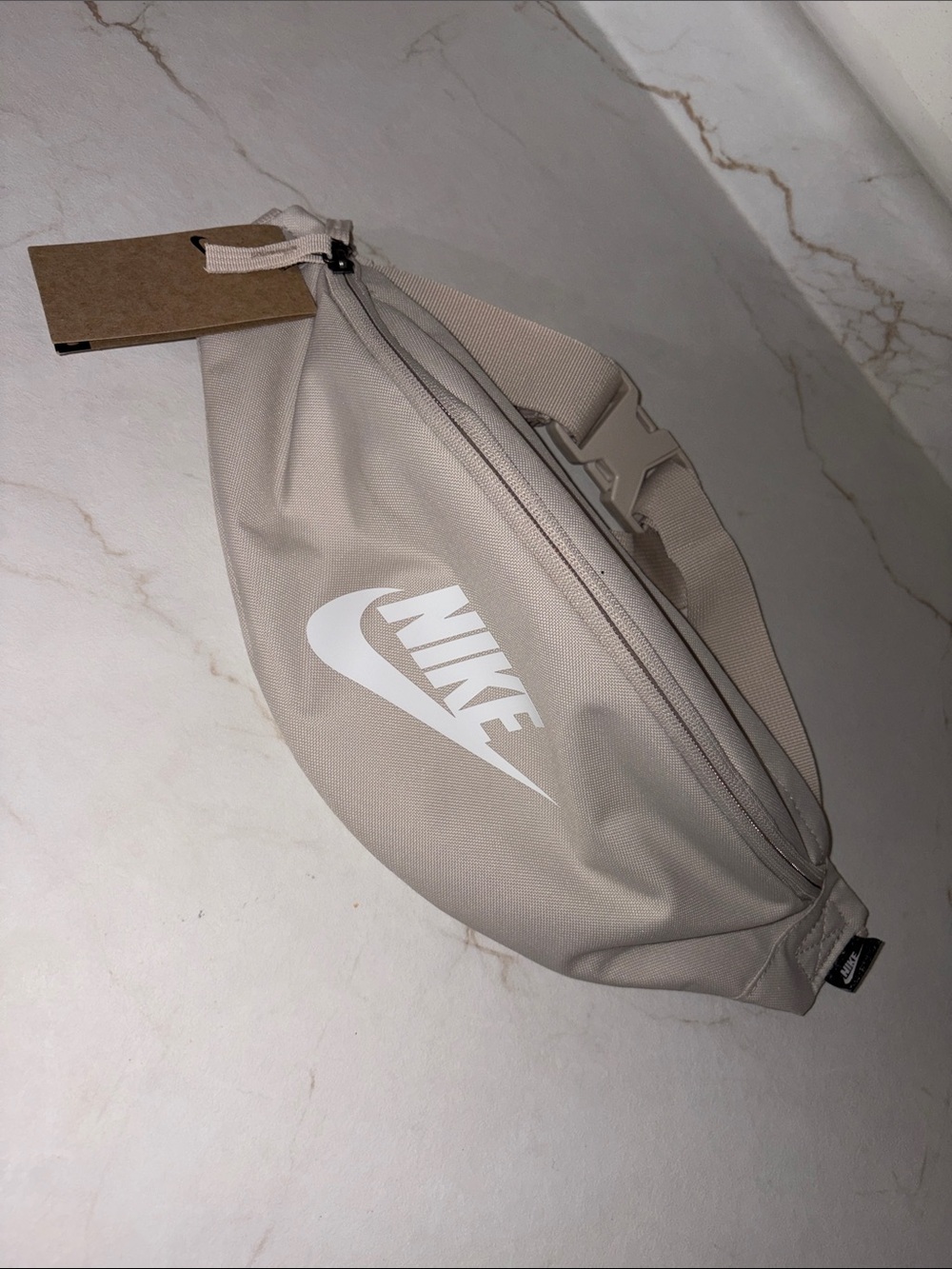 Nike Beige/Tan Belt Bag with White Swoosh - Picture 1 of 1